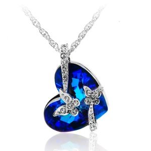 Butterfly Heart Pendant (Made with Swarovski)